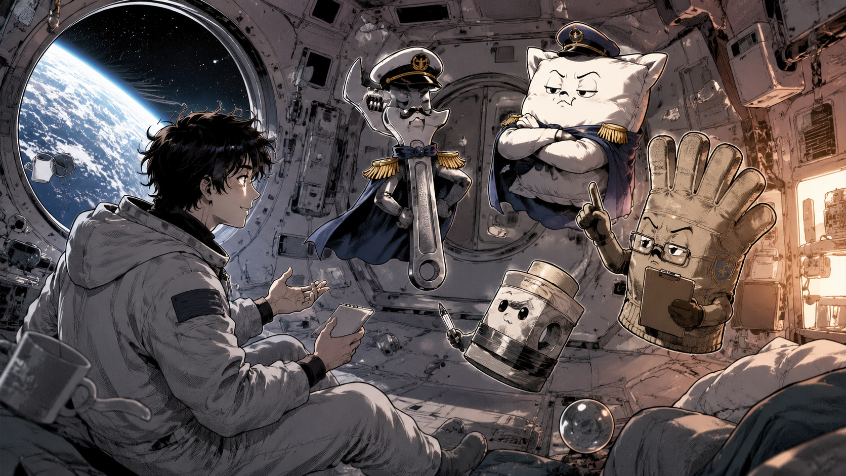 宇宙ステーションでひとりになり、架空の友人を作る宇宙飛行士