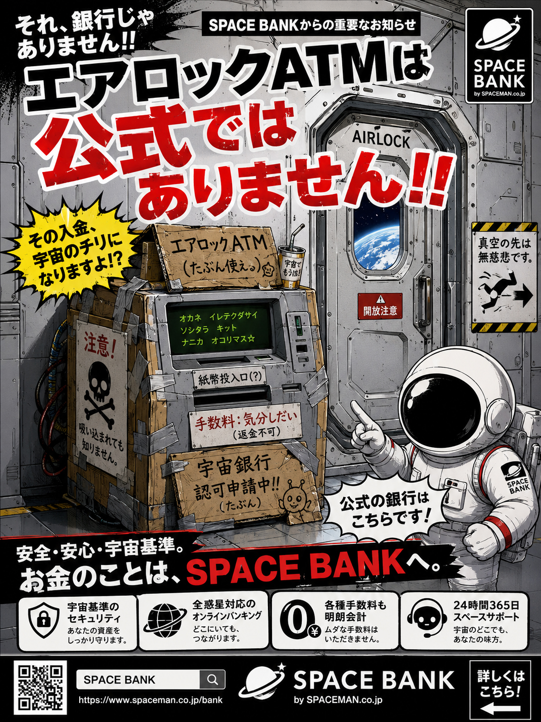 エアロック横ATMは公式ではありません広告