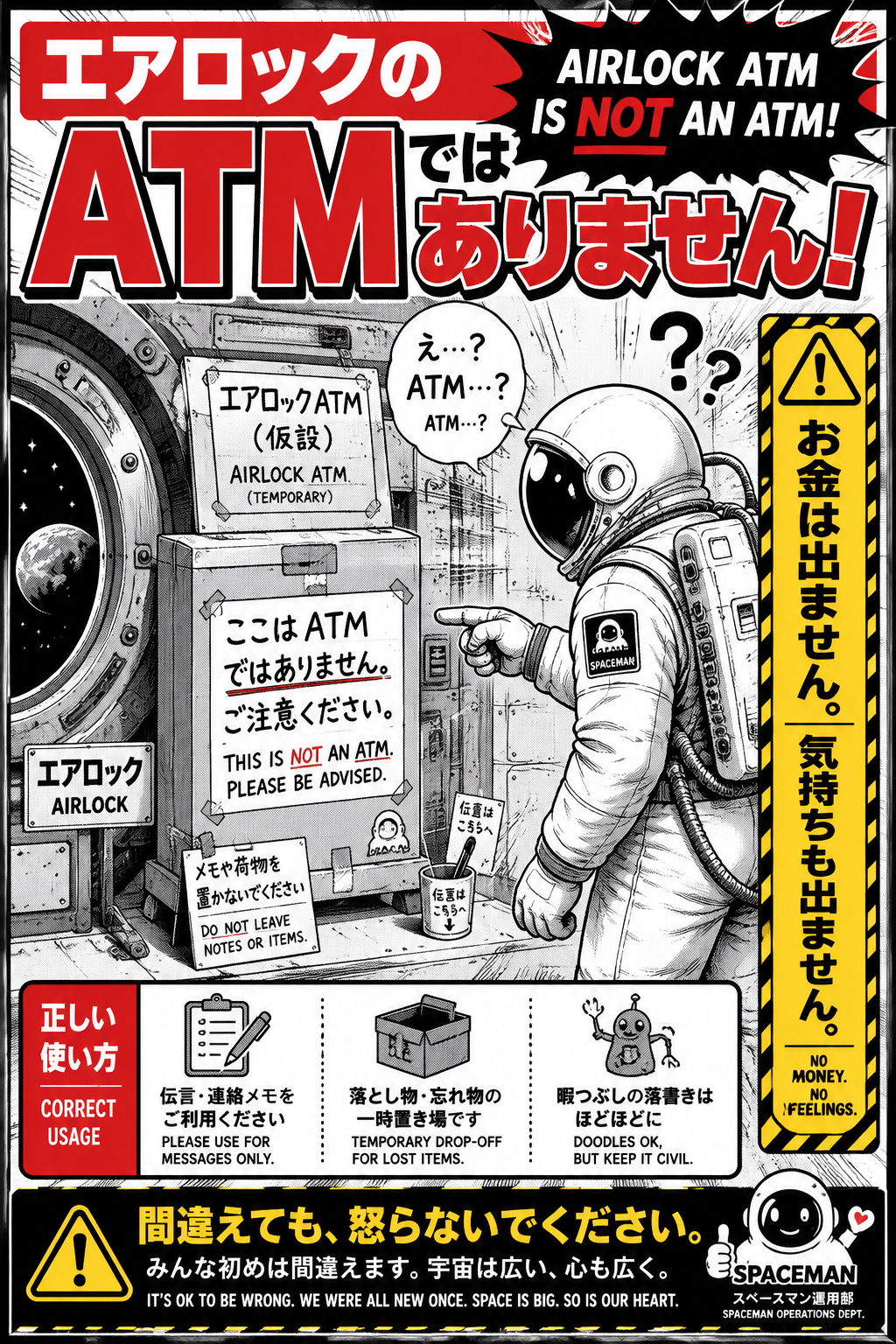 エアロック横ATMはATMではありませんのポスター